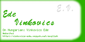 ede vinkovics business card